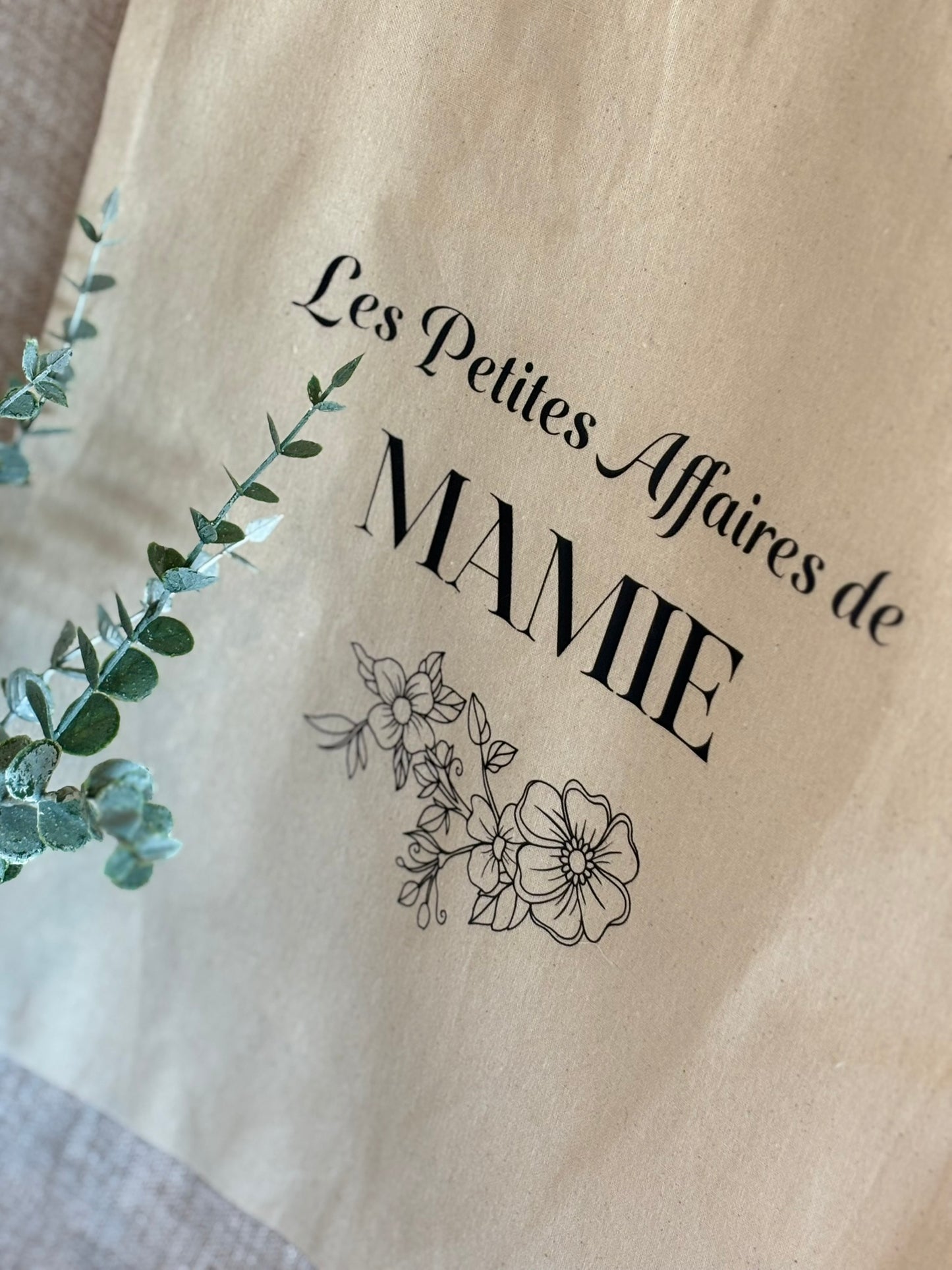 Tote Bag Personnalisé "Les Petites Affaires de Mamie"