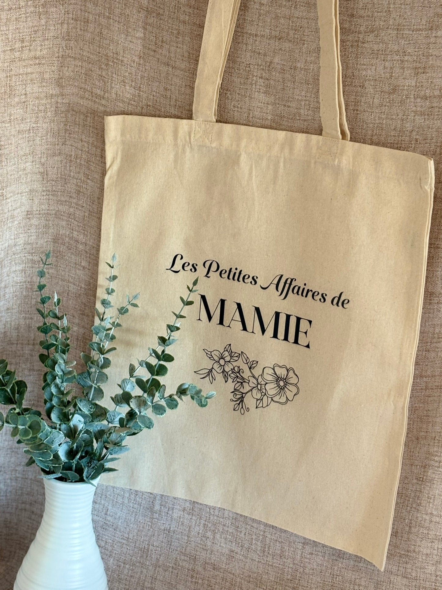 Tote Bag Personnalisé "Les Petites Affaires de Mamie"