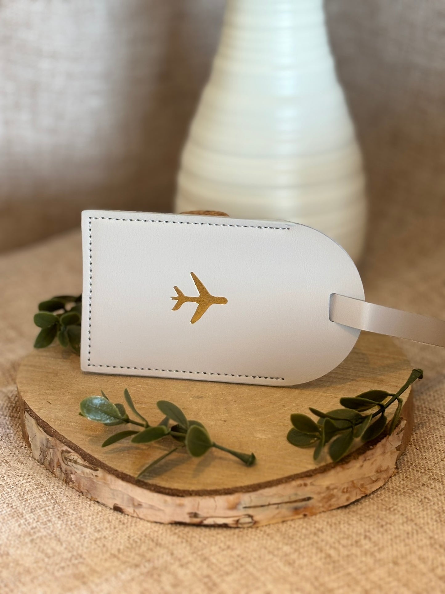 Etiquette de bagage Gris Personnalisée