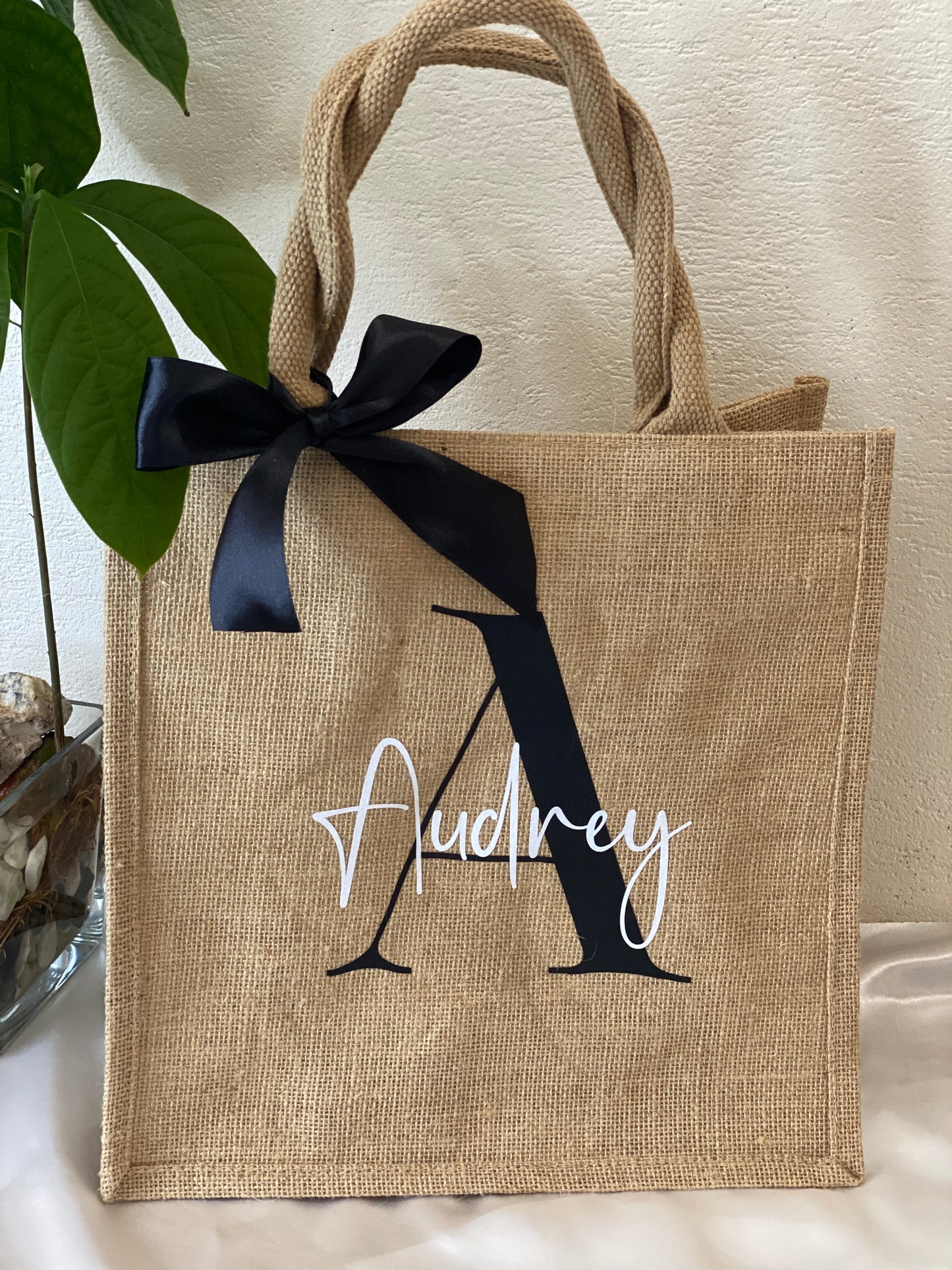 Sac en toile de jute personnalisé Medium