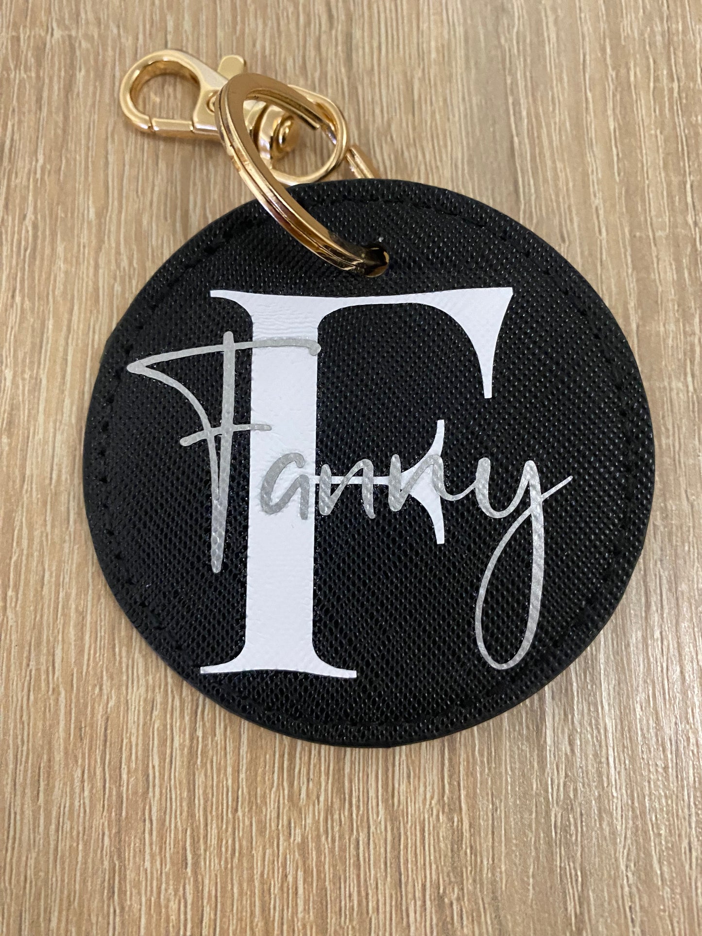 Porte clés rond Noir personnalisé