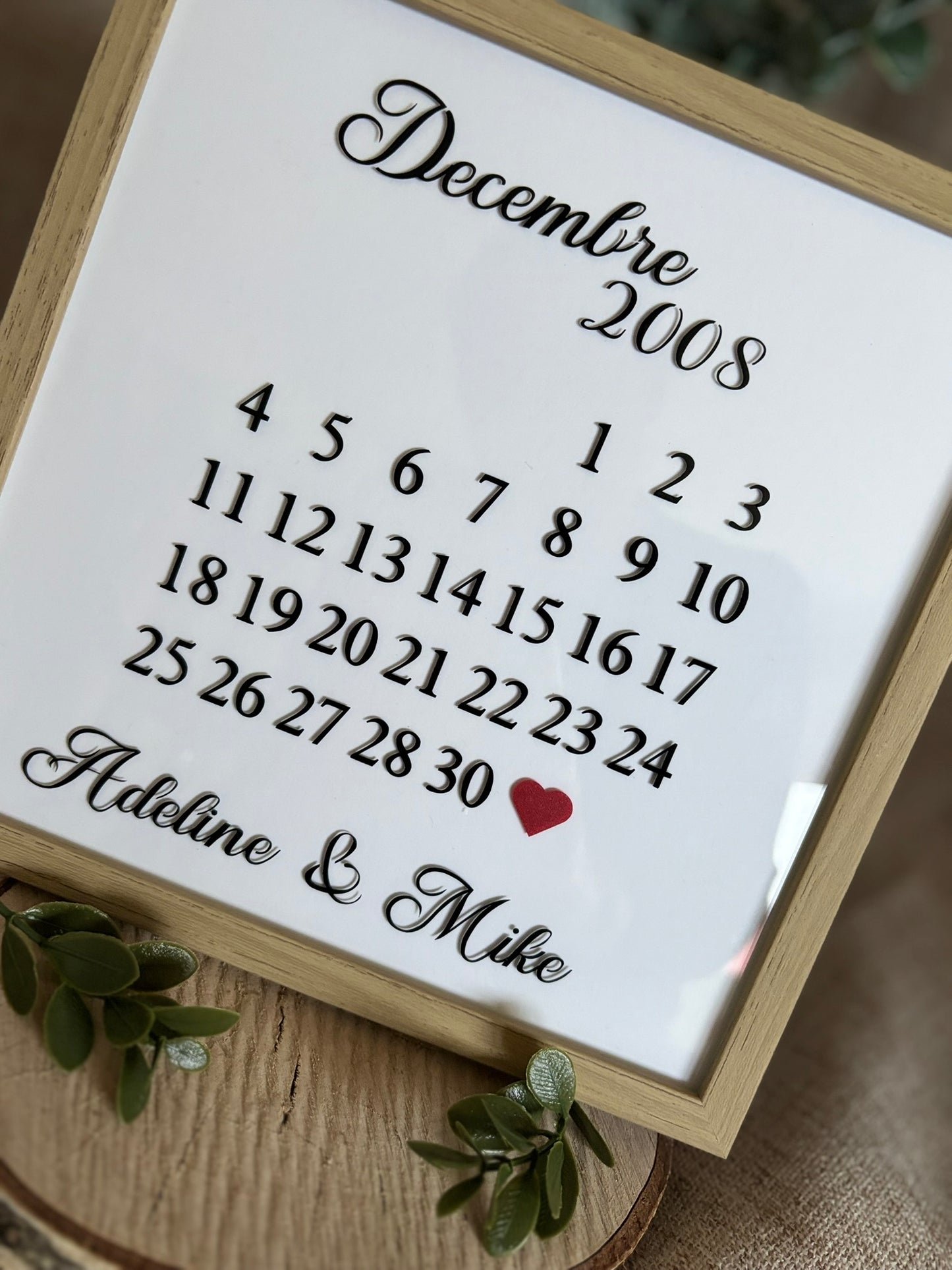 Cadre Personnalisé Date de rencontre