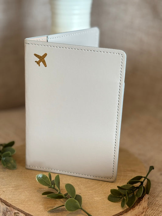 Etui à passeport Gris Clair Personnalisé