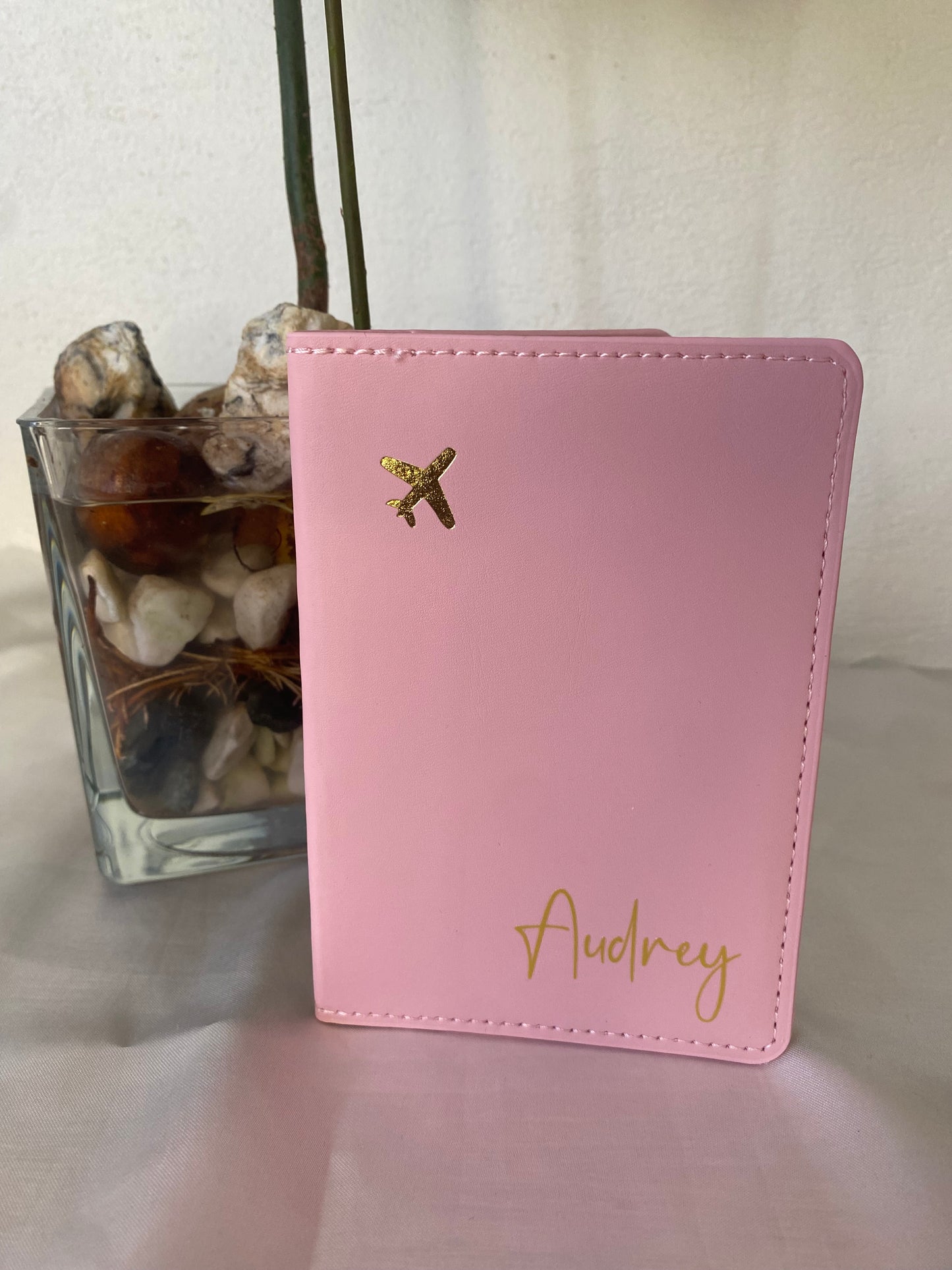 Etui passeport Rose personnalisé