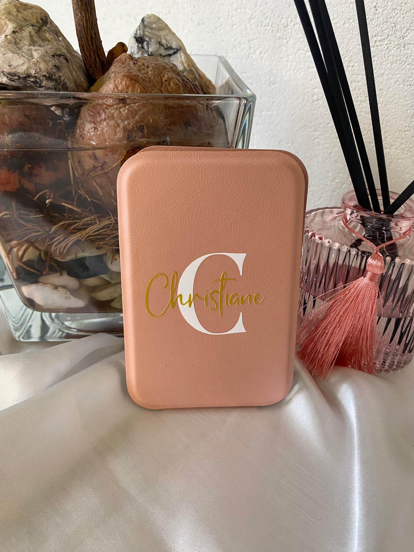 Miroir de poche Rose personnalisé