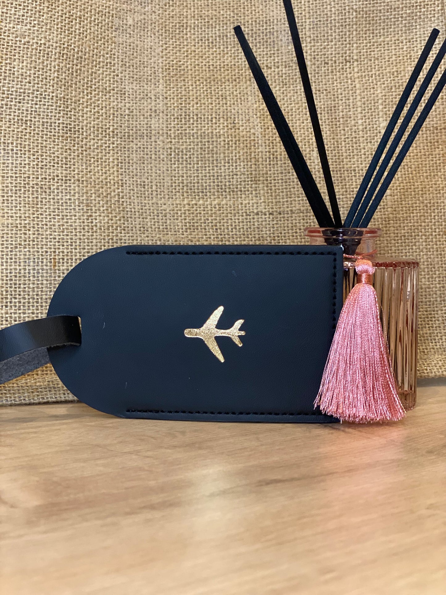 Etiquette de bagage Noir personnalisée